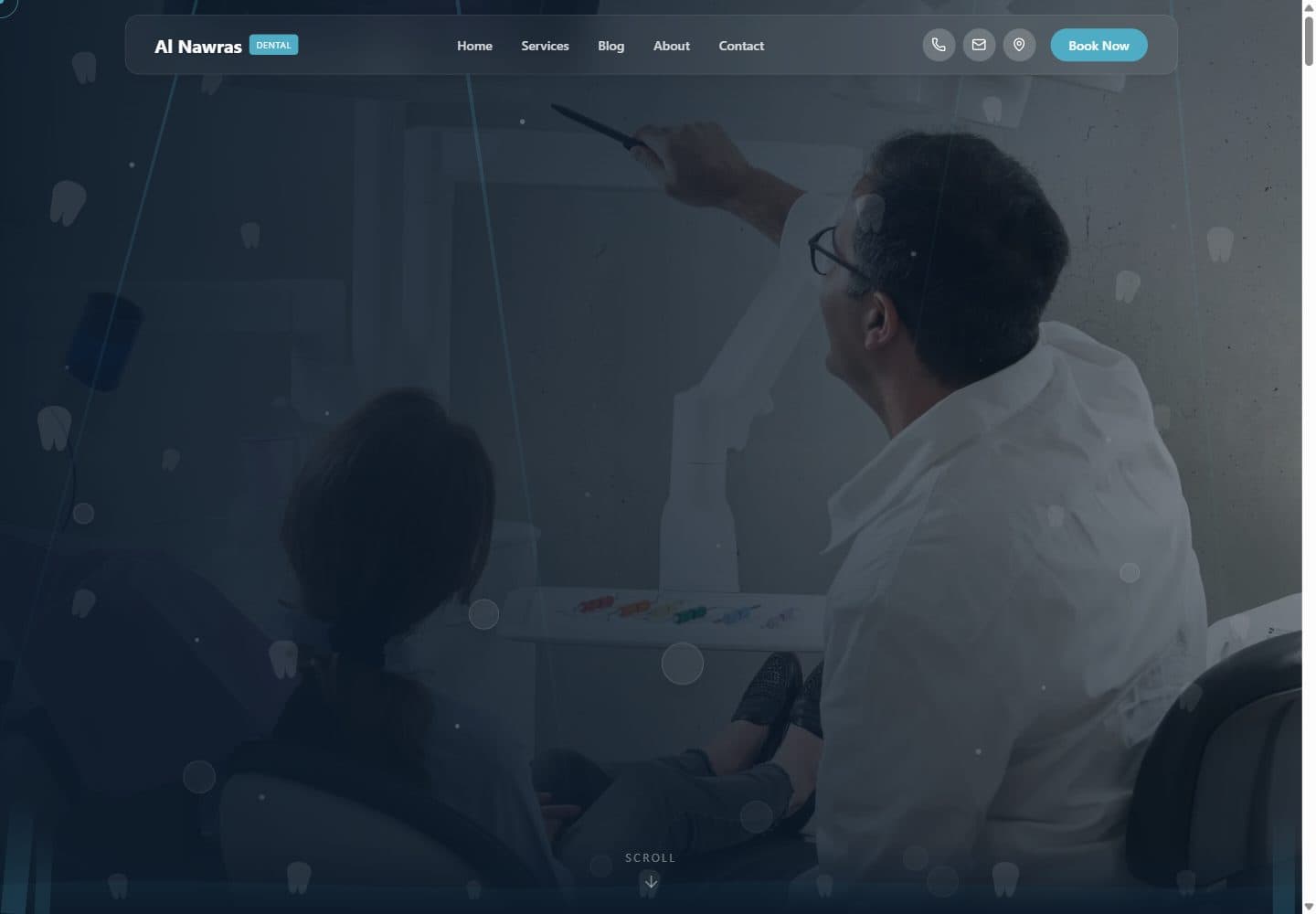Live website preview of Al Nawras Dental